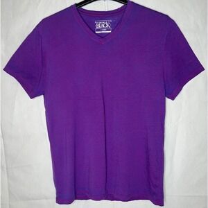 Buckle Black Men's V-Neck T-Shirt Purple Heathered Size X-Large